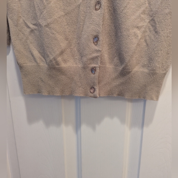 Eyn Anthropologie Women's Tan Beige Button Cardigan Size Med *Some Minor Pilling - Picture 6 of 12
